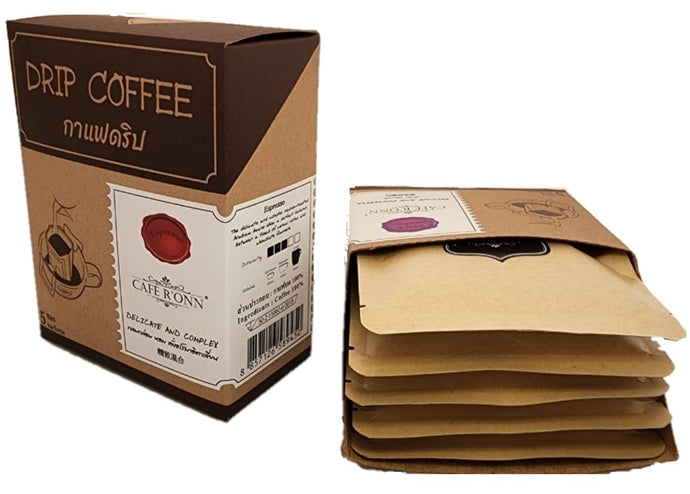 Drip Coffee CAFE R'ONN, Espresso 100% ARABICA, 10g x 5 sachets (50g)/box