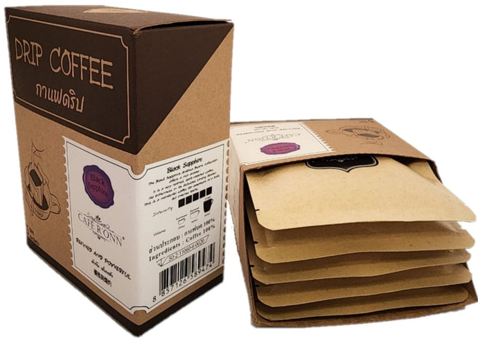 Drip Coffee CAFE R'ONN, Black sapphire 100% ARABICA, 10g x 5 sachets (50g)/box