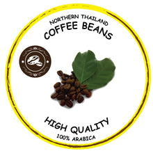 Load image into Gallery viewer, COFFEE BEANS CAFE R&#39;ONN 100% Arabica DARK Roasted, Zip-Lock Bag 250g, Origin North Thailand