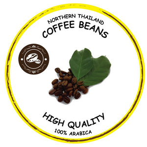 COFFEE BEANS CAFE R'ONN 100% Arabica DARK Roasted, Zip-Lock Bag 250g, Origin North Thailand