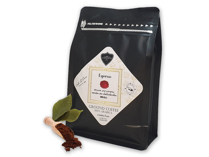 GROUND COFFEE CAFE R'ONN ESPRESSO Medium Roasted, Zip-Lock Bag 250 g