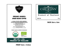 Load image into Gallery viewer, Organic 100% Arabica Green Coffee beans, Grade AA+A, Bag 1 kg (USDA/EU approval).