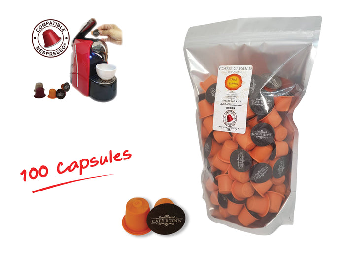 Coffee Capsules CAFE R'ONN (100pcs/bag). Compatible with Nespresso * Coffee Machines