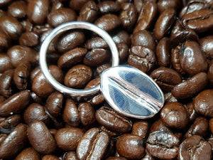 Pendant ornament Silver plate-Coffee Bean ( keyring, handbags, phone ornament etc….)