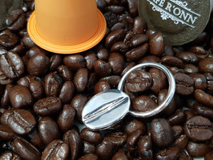 Pendant ornament Silver plate-Coffee Bean ( keyring, handbags, phone ornament etc….)