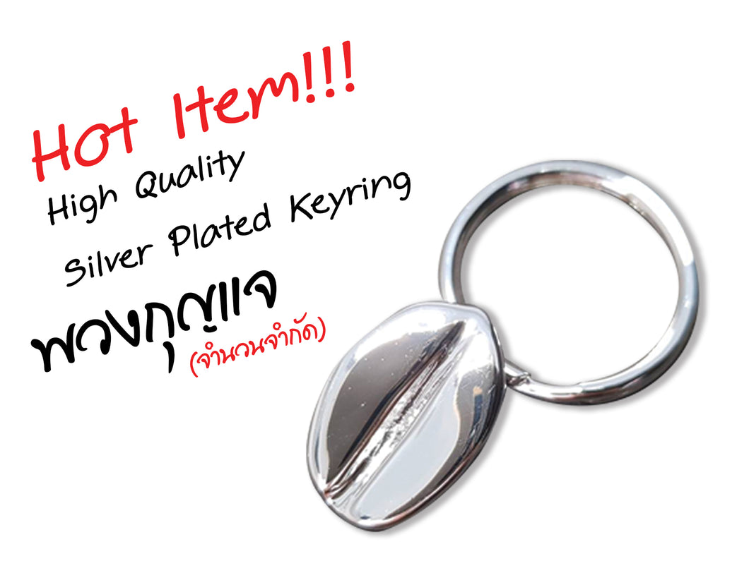 Pendant ornament Silver plate-Coffee Bean ( keyring, handbags, phone ornament etc….)